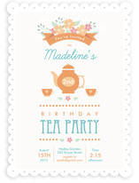 Garden Tea Children's Birthday Party Invitations