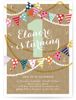 Garland Celebration Children's Birthday Party Invitations