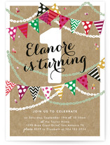 Garland Celebration Children's Birthday Party Invitations