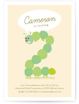 Little Caterpillar Children's Birthday Party Invitations