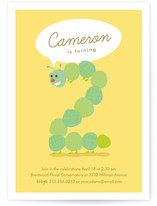 Little Caterpillar Children's Birthday Party Invitations