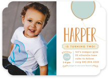 Mod Balloon Children's Birthday Party Invitations
