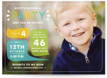 Mod Shout Out Children's Birthday Party Invitations