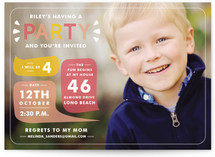 Mod Shout Out Children's Birthday Party Invitations