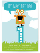 Little Monster Bash Children's Birthday Party Invitations