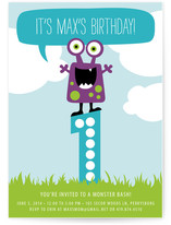 Little Monster Bash Children's Birthday Party Invitations