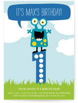 Little Monster Bash Children's Birthday Party Invitations
