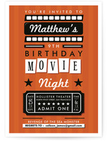 Drive in Movie Night Children's Birthday Party Invitations