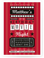 Drive in Movie Night Children's Birthday Party Invitations