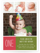 Photo Big One Children's Birthday Party Invitations