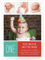 Photo Big One Children's Birthday Party Invitations