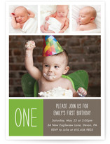 Photo Big One Children's Birthday Party Invitations