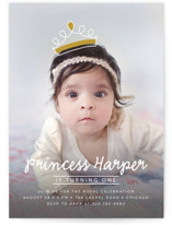 Princess Crown Doodle Children's Birthday Party Invitations