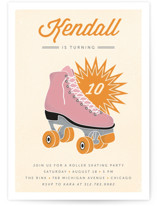 Retro Skate Children's Birthday Party Invitations