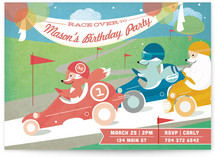 Road Rally Birthday Children's Birthday Party Invitations