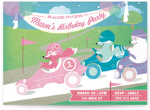 Road Rally Birthday Children's Birthday Party Invitations