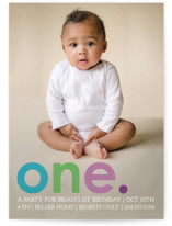 Colorful One Children's Birthday Party Invitations