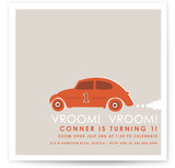 Vroom Vroom Car Children's Birthday Party Invitations