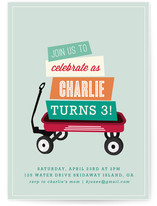 Wagon Wheels Children's Birthday Party Invitations