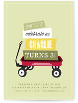 Wagon Wheels Children's Birthday Party Invitations