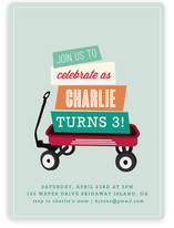 Wagon Wheels Children's Birthday Party Invitations
