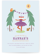 Woodland Ballerina Children's Birthday Party Invitations