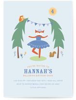 Woodland Ballerina Children's Birthday Party Invitations