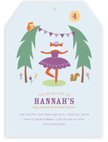 Woodland Ballerina Children's Birthday Party Invitations