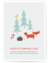Woodland Creatures Children's Birthday Party Invitations