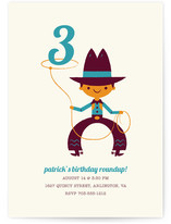 Lasso Cowboy Children's Birthday Party Invitations
