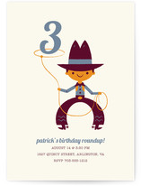 Lasso Cowboy Children's Birthday Party Invitations