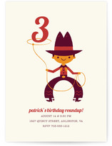 Lasso Cowboy Children's Birthday Party Invitations