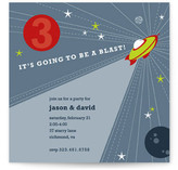 Rocket Blast Children's Birthday Party Invitations