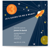 Rocket Blast Children's Birthday Party Invitations