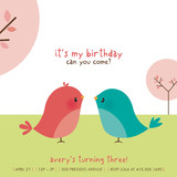 Happy Birdie to you Children's Birthday Party Invitations, by guess what?