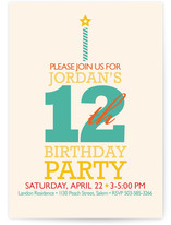 Typography Cake Children's Birthday Party Invitations