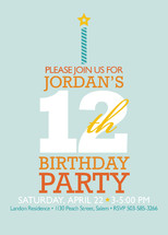 Typography Cake Children's Birthday Party Invitations