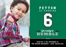 Rumble Children's Birthday Party Invitations