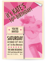 Concert Poster Children's Birthday Party Invitations