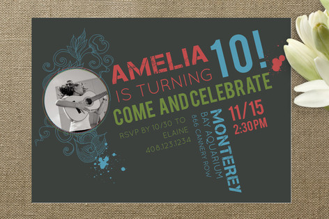 Our Rockstar Children's Birthday Party Invitations