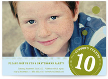 Round We Go Boy Children's Birthday Party Invitations