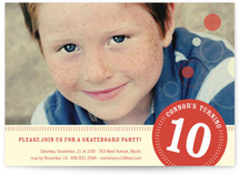 Round We Go Boy Children's Birthday Party Invitations