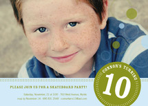 Round We Go Boy Children's Birthday Party Invitations