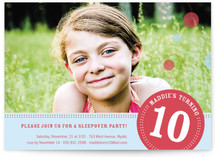 Round We Go Girl Children's Birthday Party Invitations