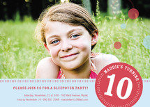 Round We Go Girl Children's Birthday Party Invitations