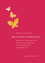Monarch Flutter Children's Birthday Party Invitations