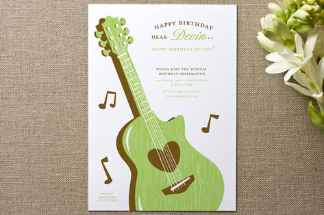 musical Children's Birthday Party Invitations