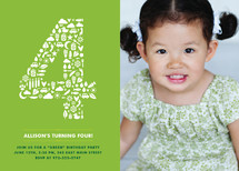 A "Green" Party Children's Birthday Party Invitations