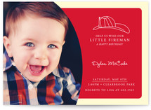 Our Little Fireman Children's Birthday Party Invitations