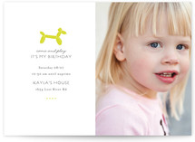 Balloon Fido Children's Birthday Party Invitations